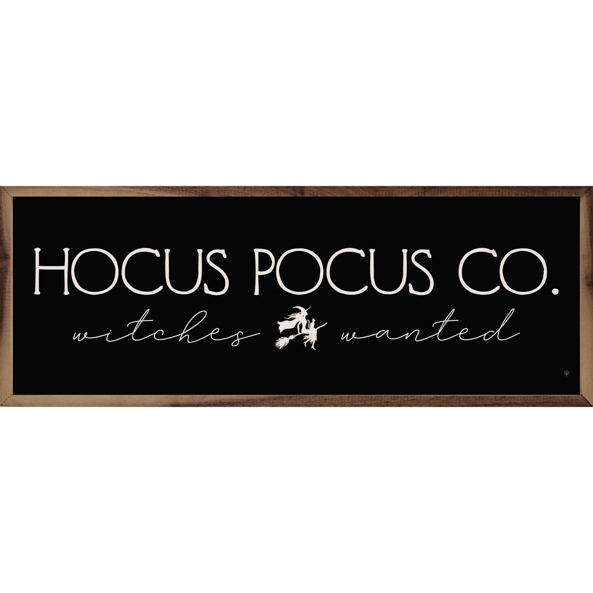 Kendrick Home Walnut Frames 12x4 Hocus Pocus Co Witch Black Printed and Framed Wall Sign