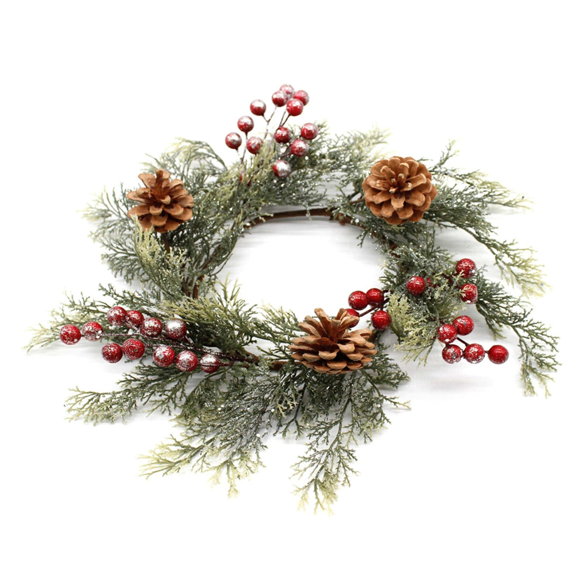 Holiday Cedar Candle Ring / Wreath 4" Inner Diameter