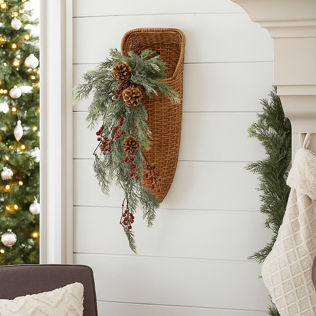 Holiday Cedar Drip Garland 32" Long