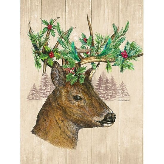 Holiday Deer By Ed Wargo Art Print - 12 X 16-Penny Lane Publishing-The Village Merchant