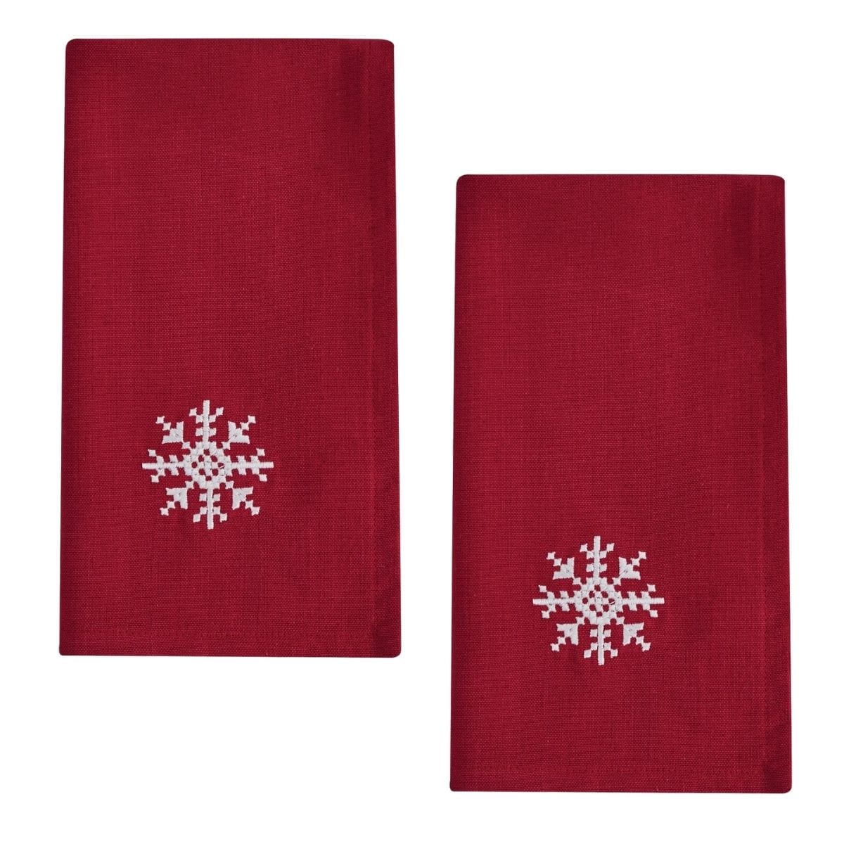 Holiday Fairisle Embroidered Patricia Heaton Home Napkin Set of 2