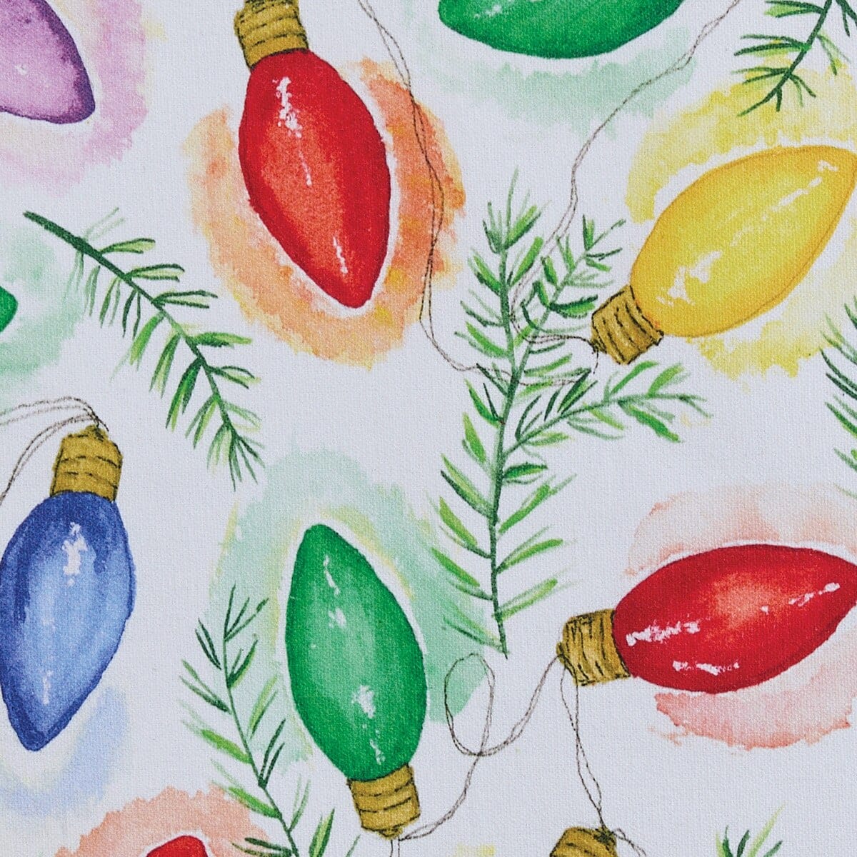 Holiday Lights Printed Table Runner 54'' Long