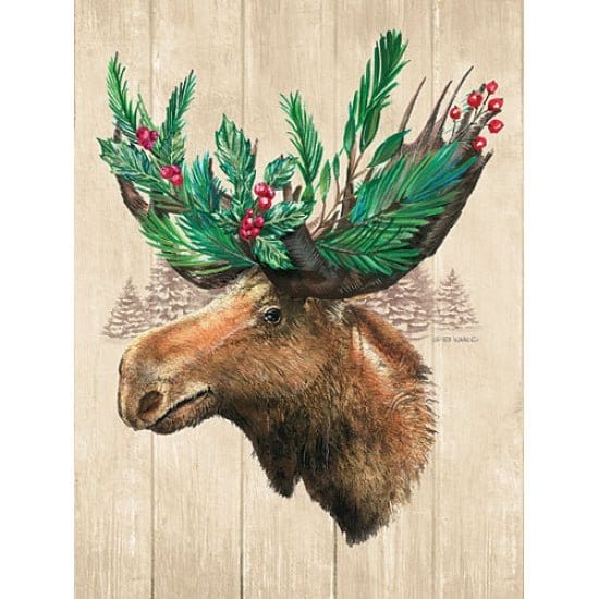 Holiday Moose By Ed Wargo Art Print - 12 X 16-Penny Lane Publishing-The Village Merchant