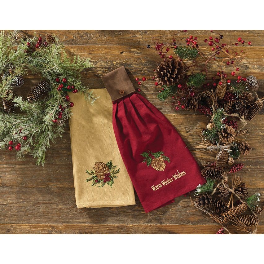 Holiday Pines - Warm Winter Wishes Hand Towel-Park Designs-The Village Merchant