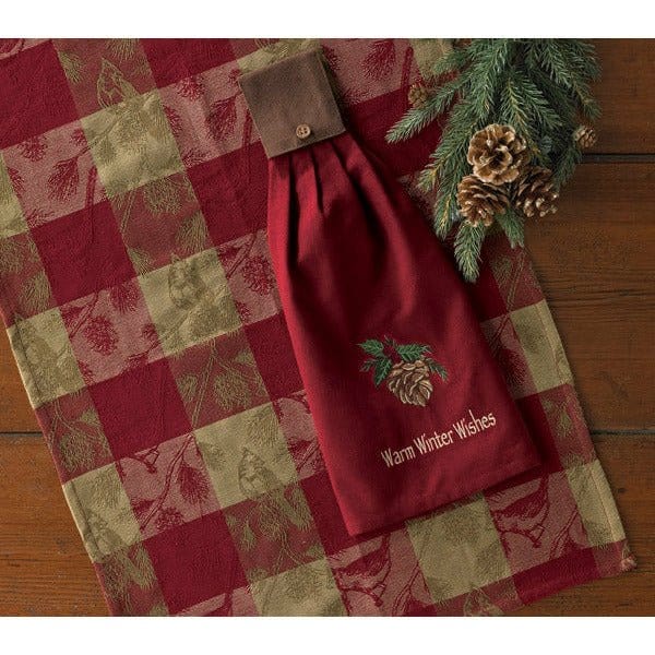 Holiday Pines - Warm Winter Wishes Hand Towel-Park Designs-The Village Merchant