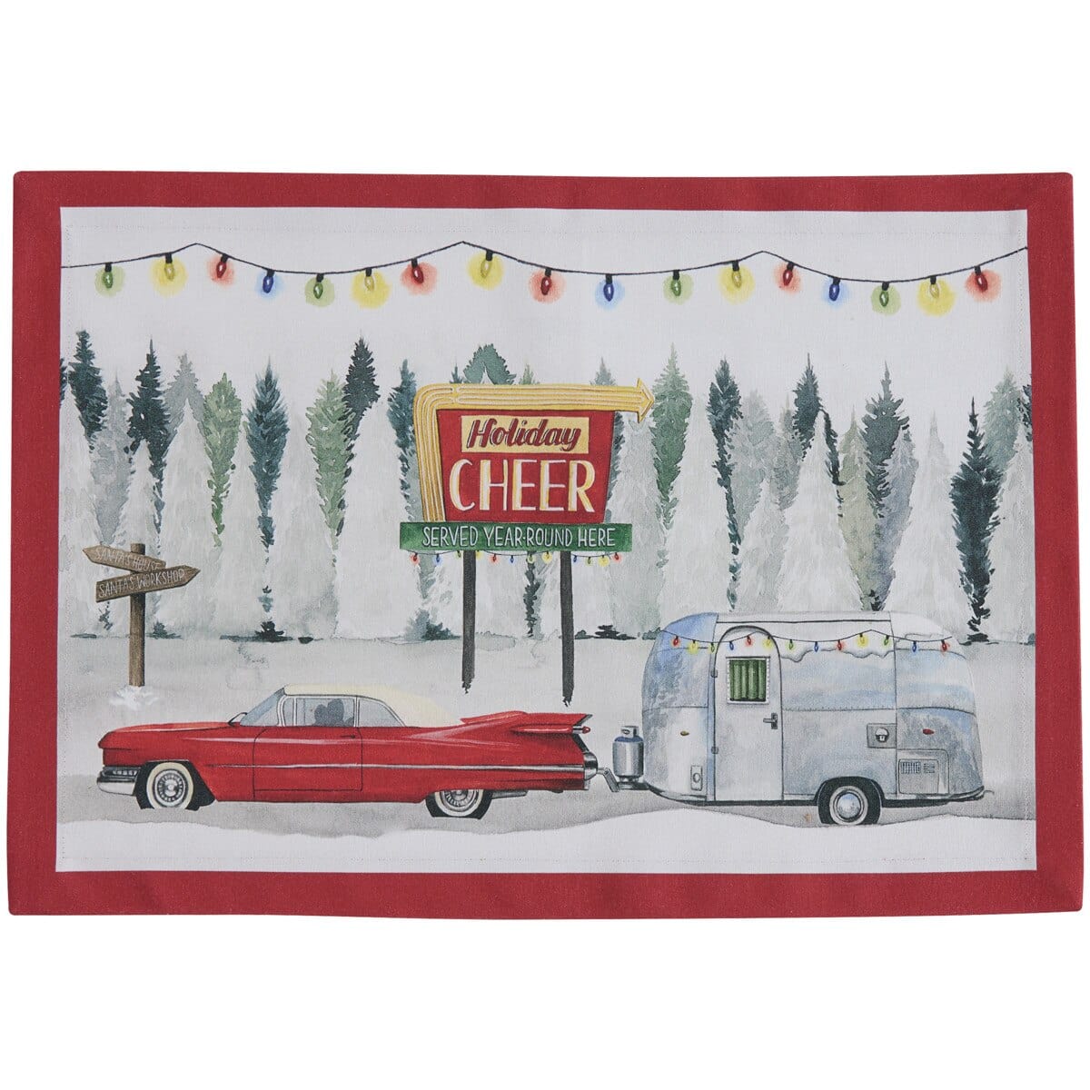 Holiday Roadtrip Printed Placemat Set of 2