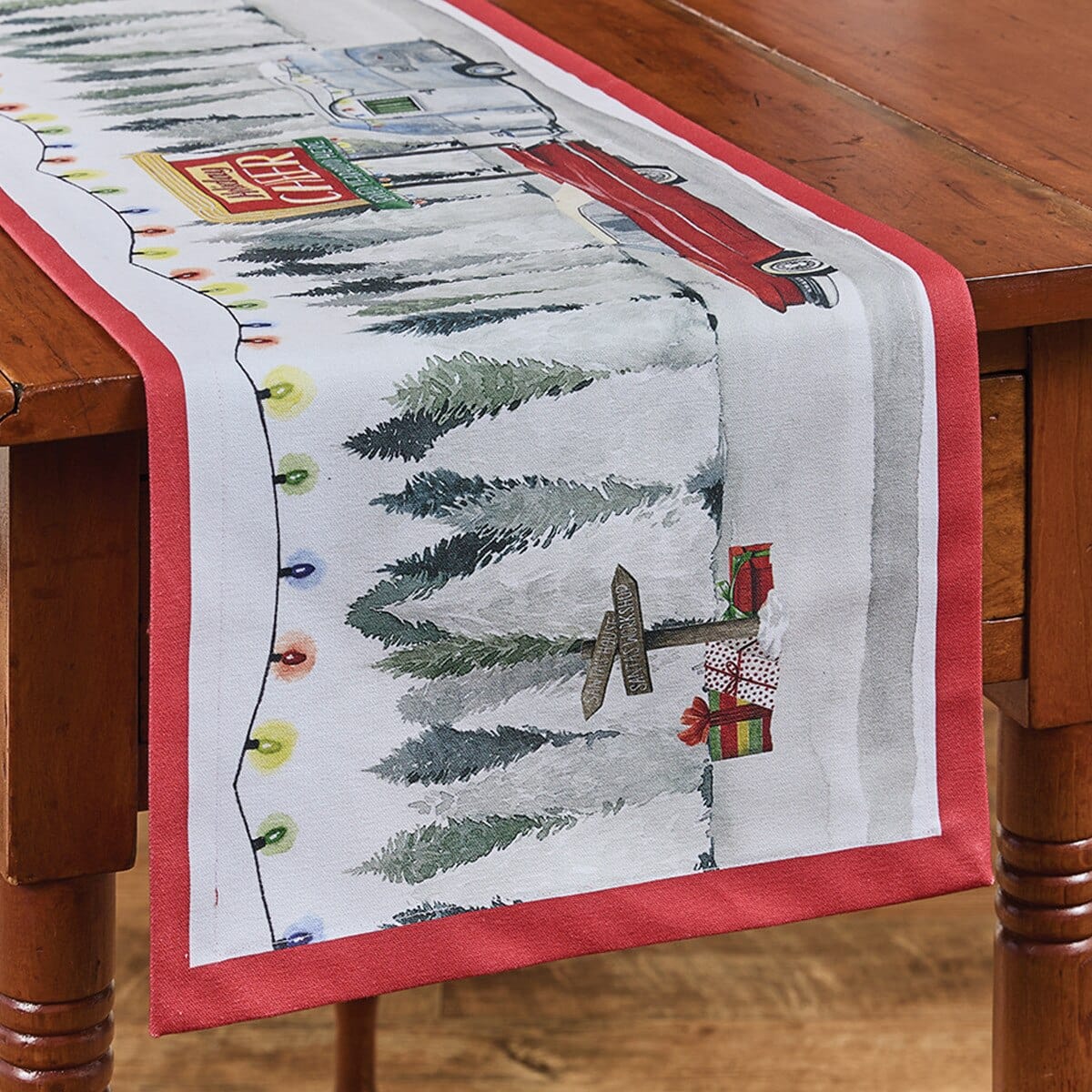 Holiday Roadtrip Printed Table Runner 36" Long