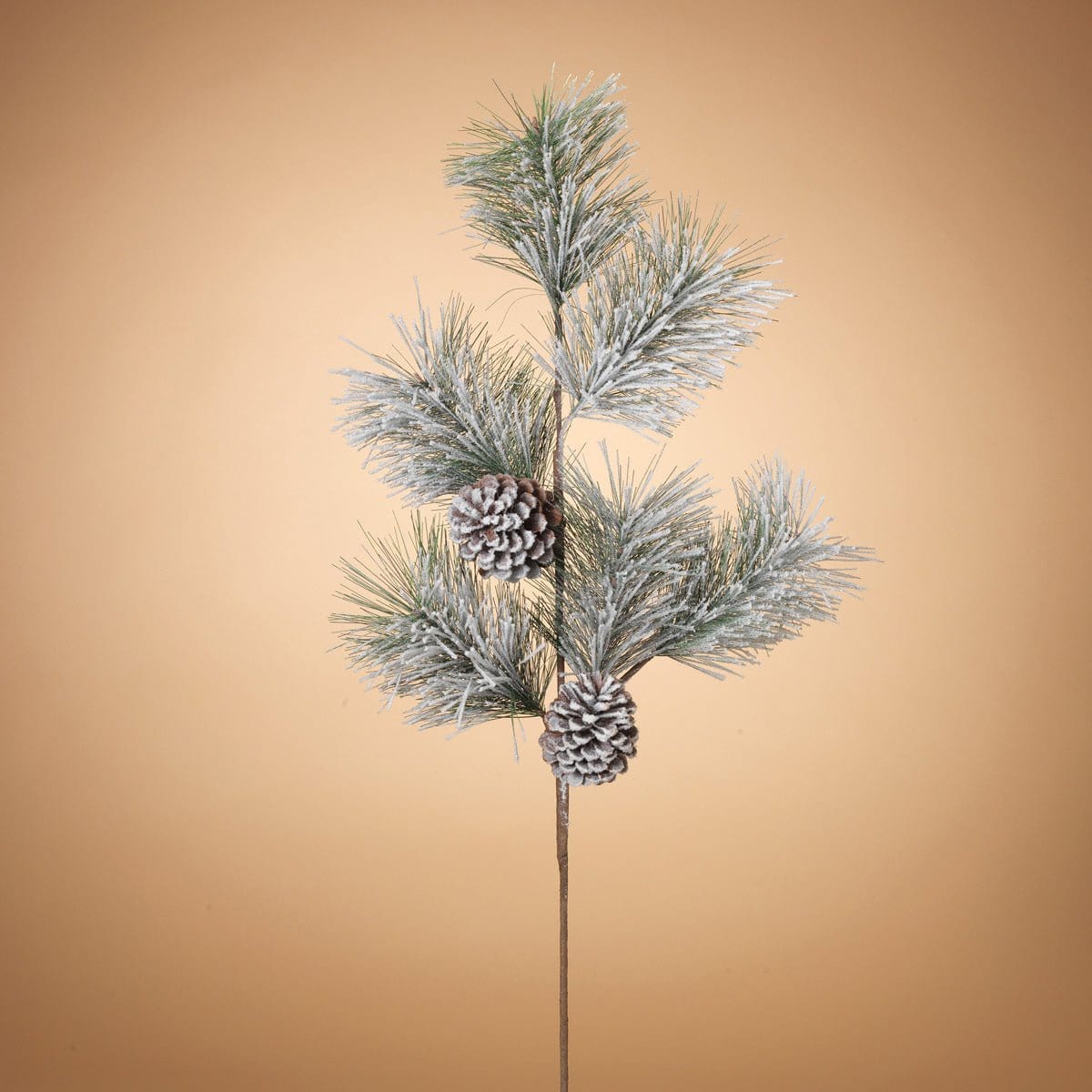 Holiday Snow &amp; Pinecones Pine Needle Pick / Spray 36&quot; High-Gerson-The Village Merchant