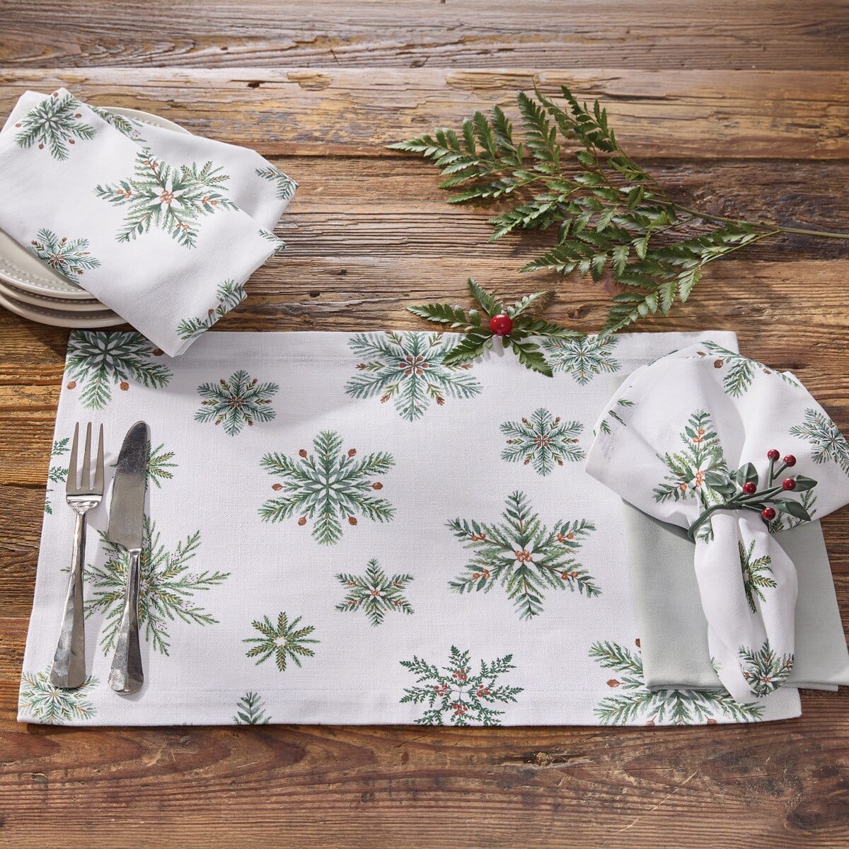 Holiday Snowfall Printed Napkin Set of 2