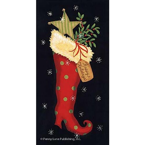 Holiday Stocking By Becca Barton Art Print - 8 X 16-Penny Lane Publishing-The Village Merchant