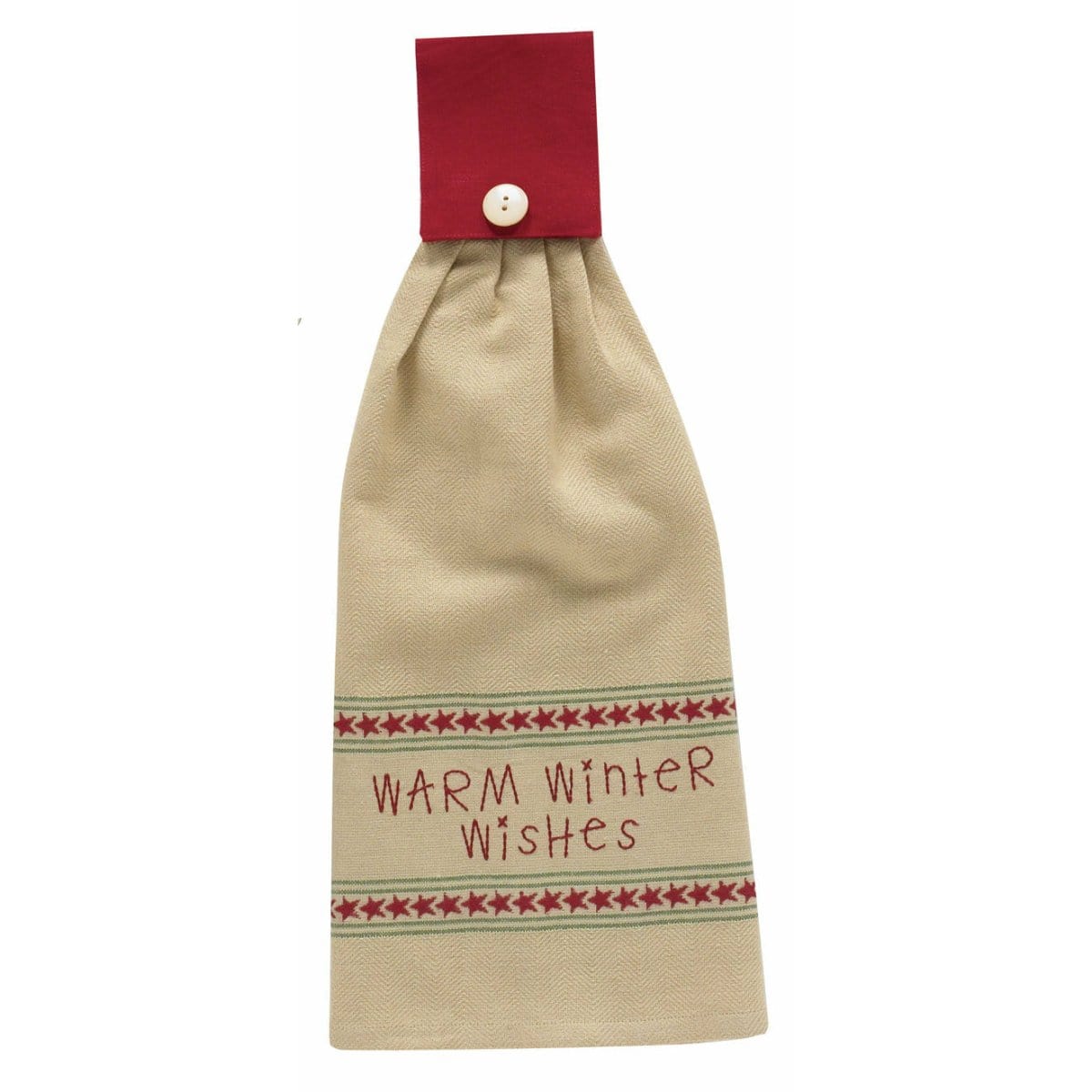 Holly Dots Warm Winter Wishes Hand Towel-Park Designs-The Village Merchant