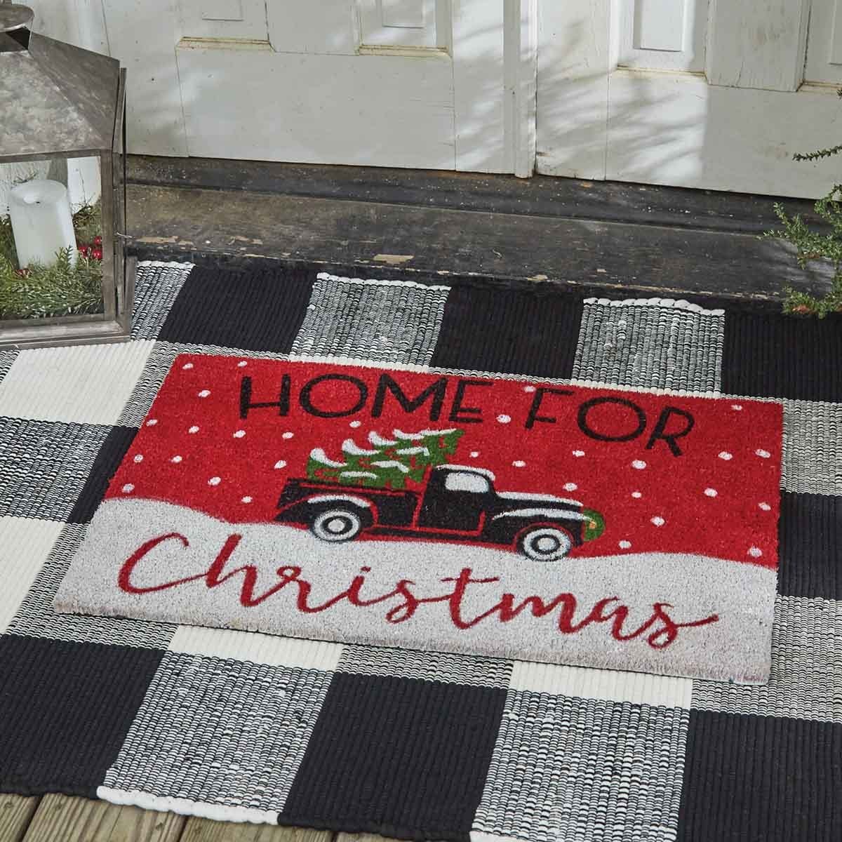 Home For Christmas Coir Doormat