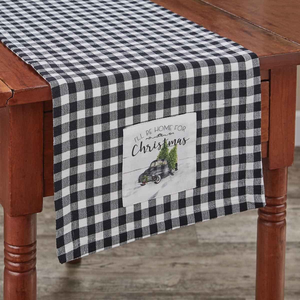 Home For Christmas Patch Table Runner 54'' Long