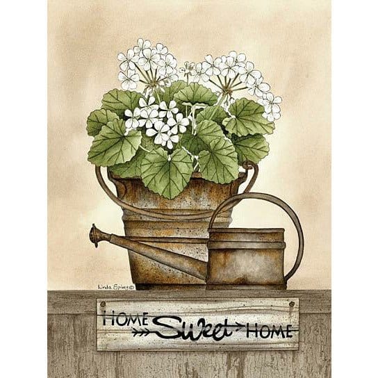 Home Sweet Home Geraniums By Linda Spivey Art Print - 12 X 16-Penny Lane Publishing-The Village Merchant