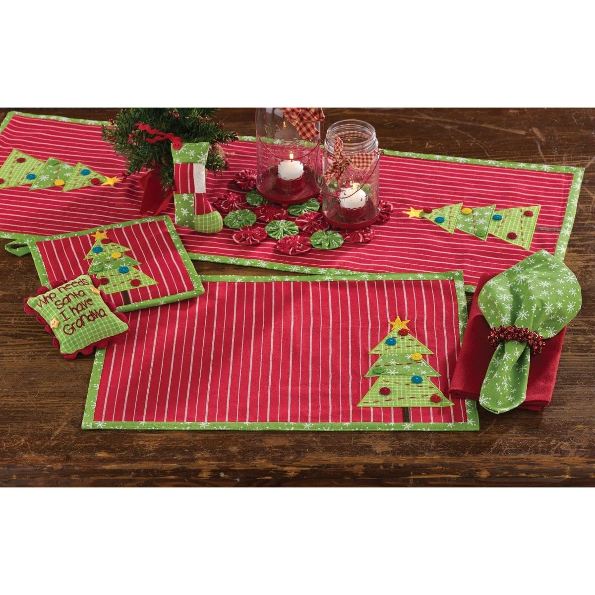 Homemade Holiday Table Runner 54&quot; Long-Park Designs-The Village Merchant