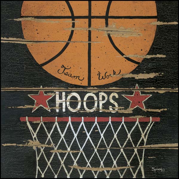 Hoops By Linda Spivey Art Print - 12 X 12-Penny Lane Publishing-The Village Merchant