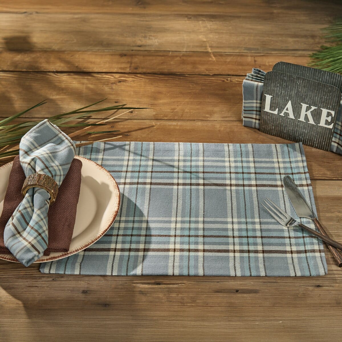 Park Designs Napkins Horizon Plaid Napkin Set of 2