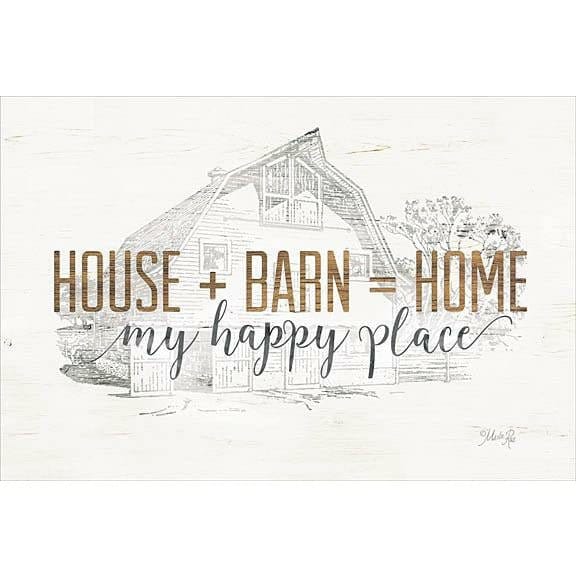 House + Barn = Home By Marla Rae Art Print - 12 X 18-Penny Lane Publishing-The Village Merchant