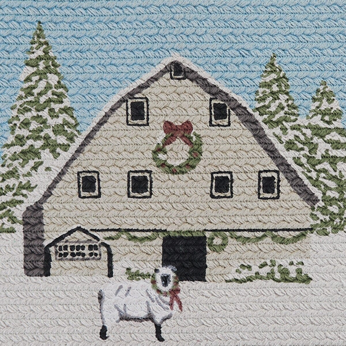 Humble Beginnings Braided & Printed Table Runner 36" Long