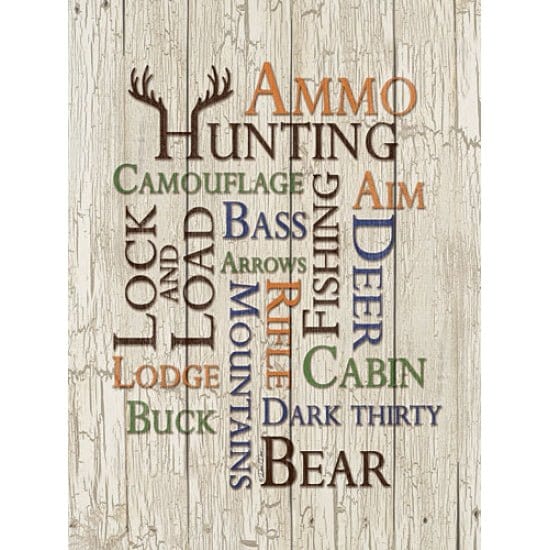 Penny Lane Publishing Hunting Words By Dee Dee Reynolds Art Print - 12 X 16