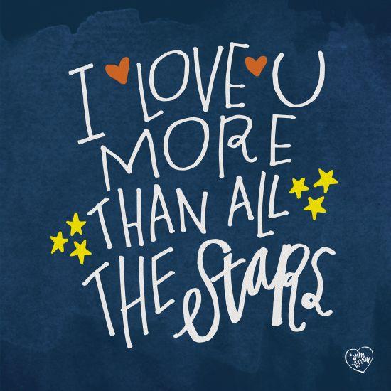 I Love You More Than The Stars By Erin Barrett Art Print - 12 X 12-Penny Lane Publishing-The Village Merchant