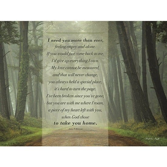 Penny Lane Publishing I Need You More Than Ever By Martin Podt Art Print - 12 X 16