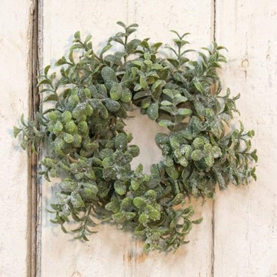 Ice Pebble Eucalyptus Candle Ring / Wreath 3" Inner Diameter-Craft Wholesalers-The Village Merchant