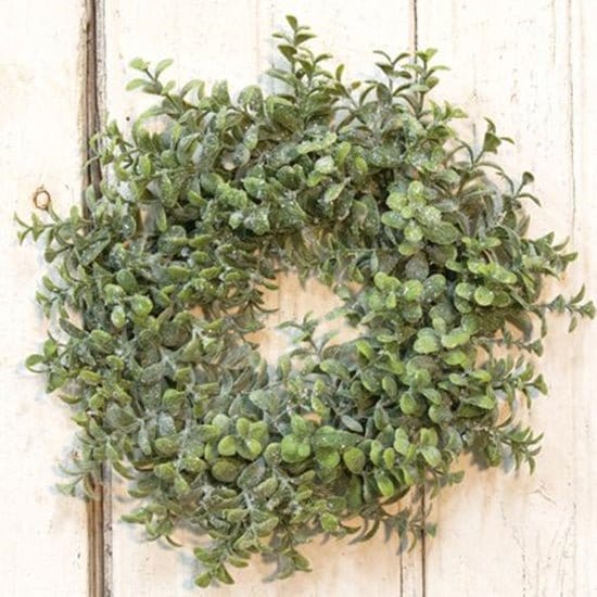 Ice Pebble Eucalyptus Candle Ring / Wreath 6" Inner Diameter-Craft Wholesalers-The Village Merchant