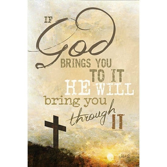 Penny Lane Publishing If God Brings You To It By Marla Rae Art Print - 12 X 18