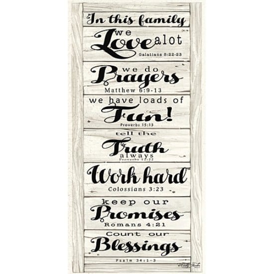 Penny Lane Publishing In This Family By Cindy Jacobs Art Print - 9 X 18