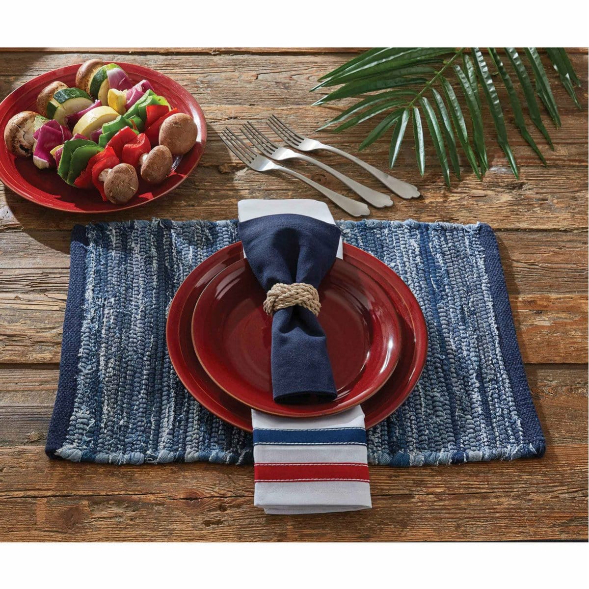 Park Designs Indigo Chindi Placemat Set of 2