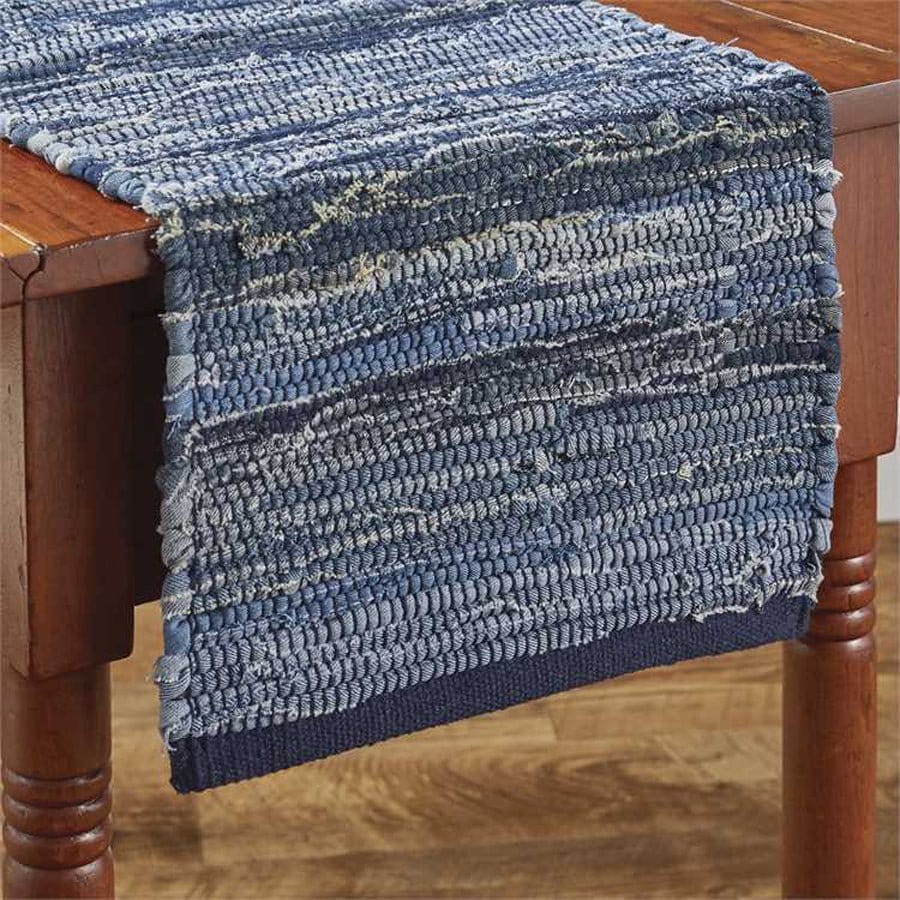 Indigo Chindi Table Runner 36" Long-Park Designs-The Village Merchant