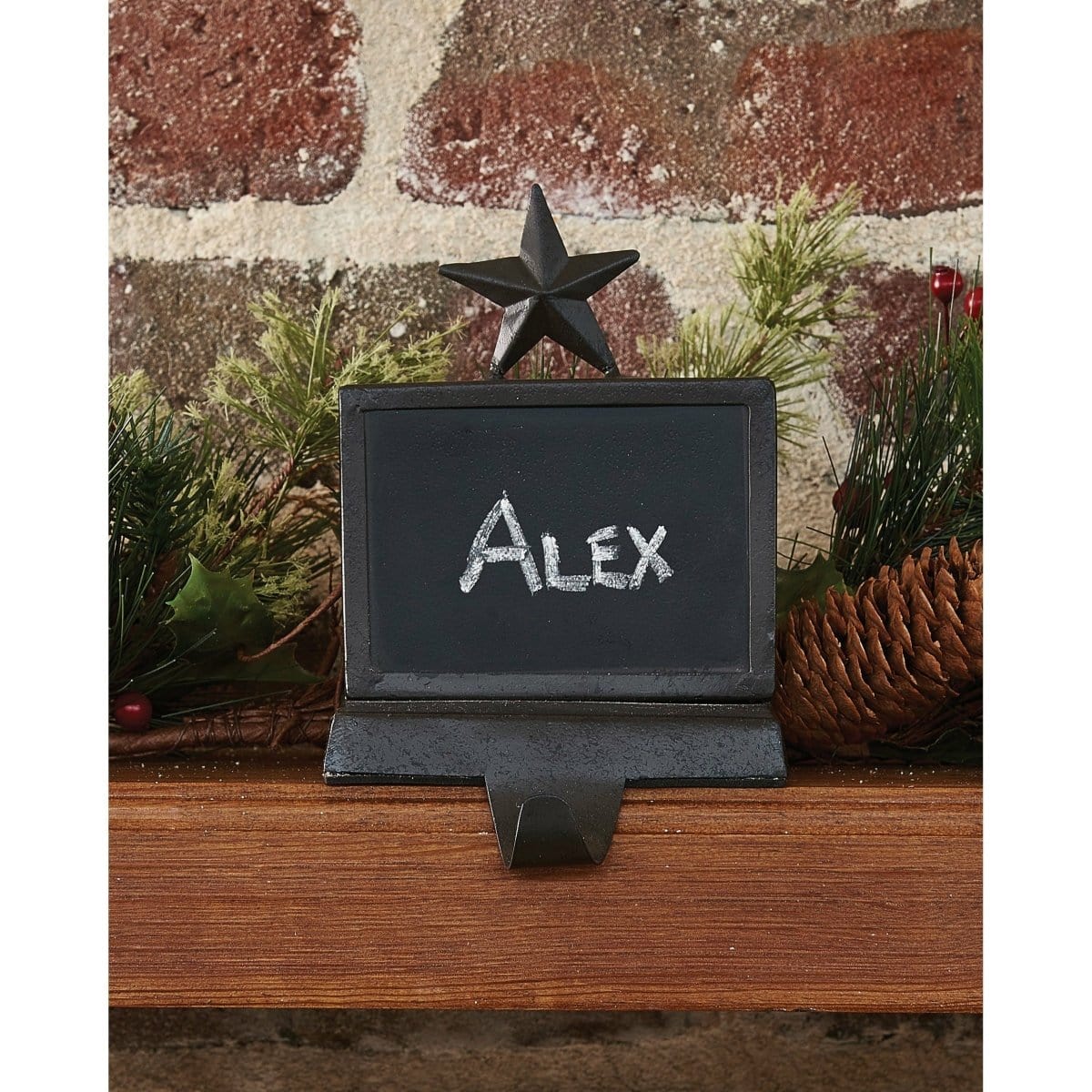 iron Chalkboard IN Black Stocking Holder-Park Designs-The Village Merchant