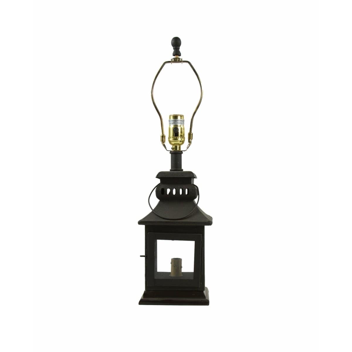 Iron Lantern In Black Table Lamp-Park Designs-The Village Merchant