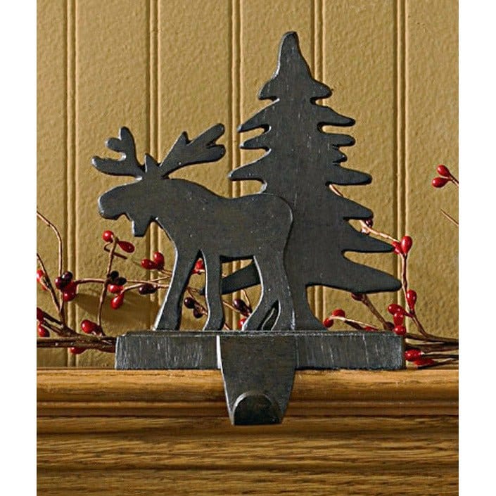 Iron Moose & Tree Stocking Holder-Park Designs-The Village Merchant