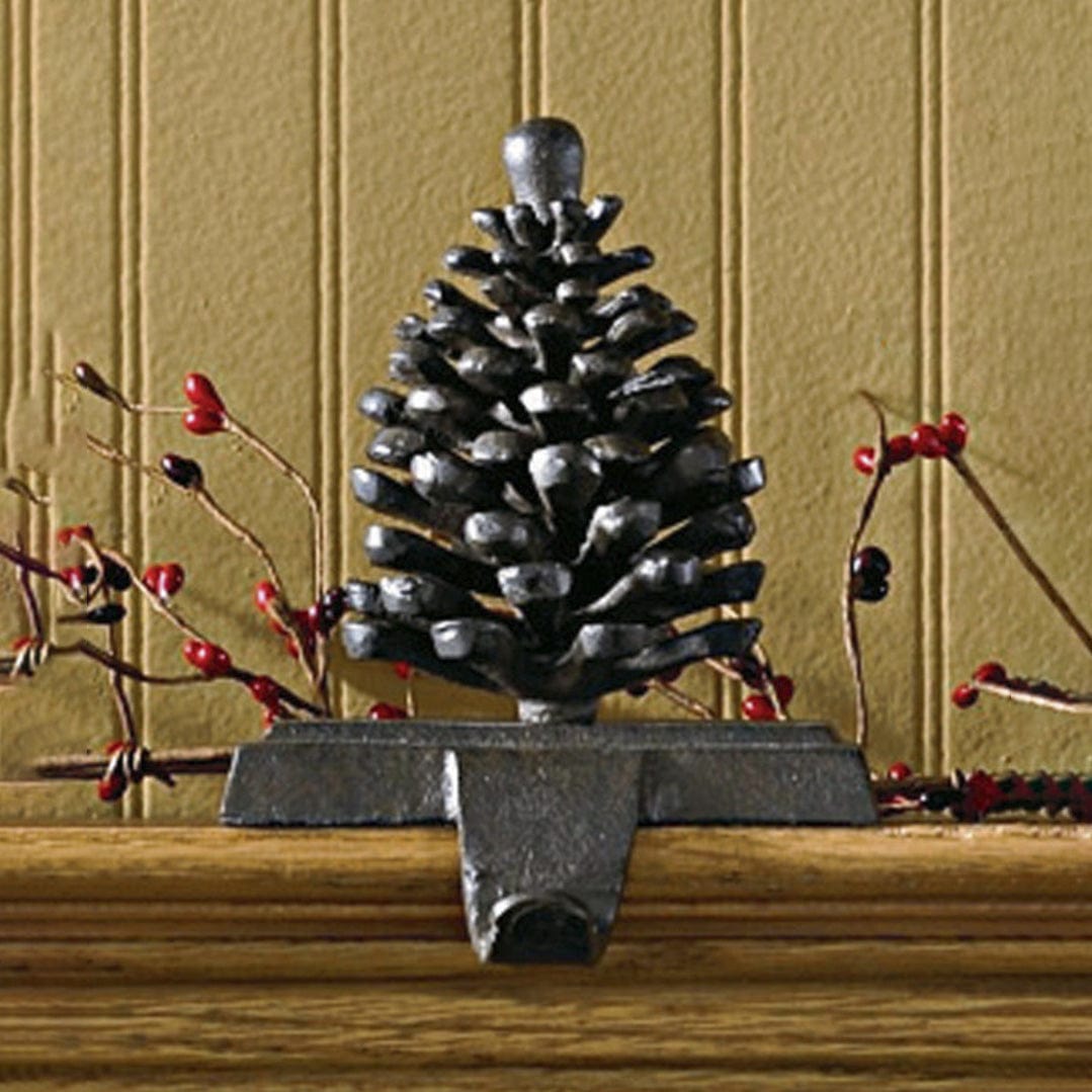 Iron Pinecone Stocking Holder