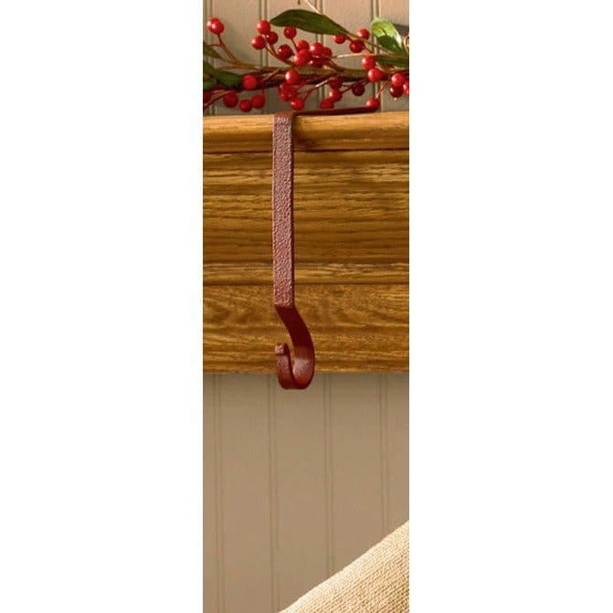 Iron Plain Hook In Red Stocking Holder-Park Designs-The Village Merchant