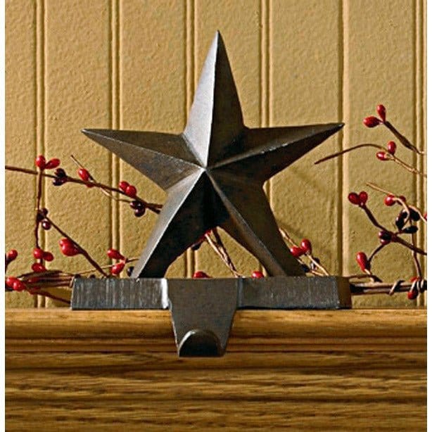 Iron Star In Black Stocking Holder-Park Designs-The Village Merchant
