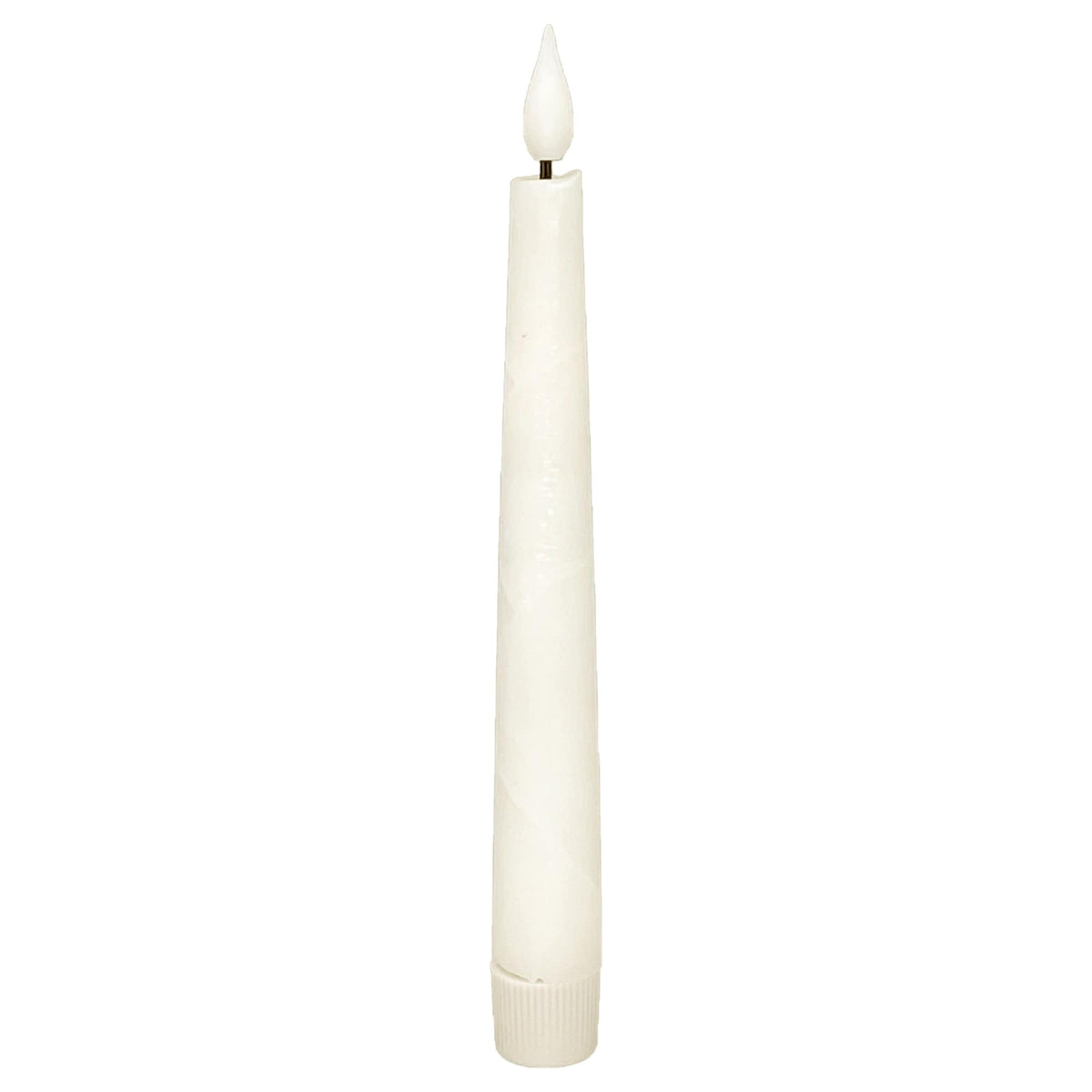 Ivory Realistic LED Battery Candle Light Taper 7.75&quot; W/ Timer