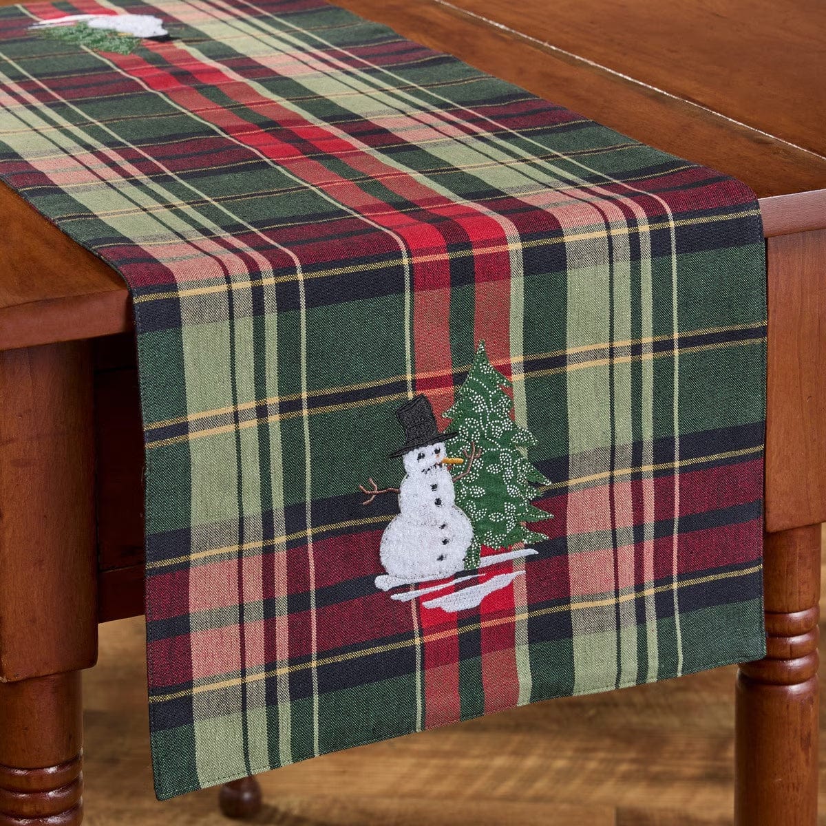 Jack Frost Plaid Table Runner 36" Long