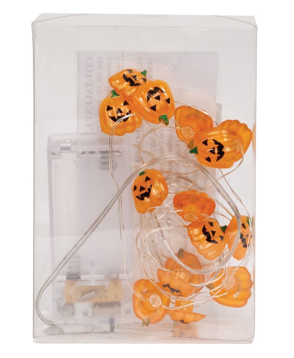 CWI Gifts Jack O Lantern Light String / Set Battery Operated LED Timer, 15 Count