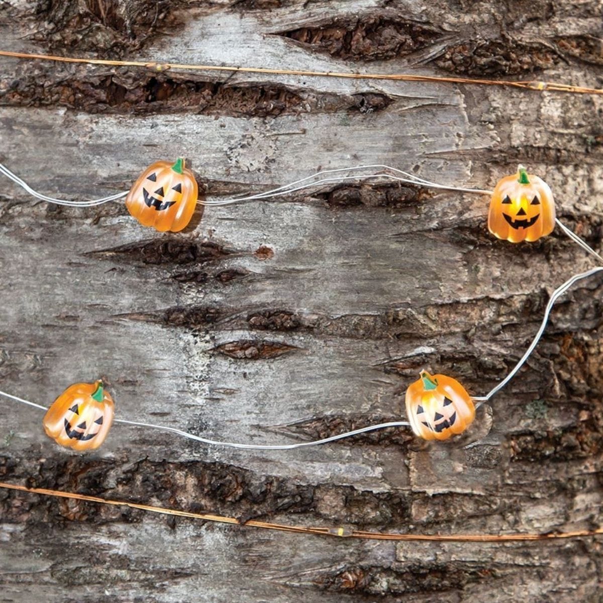 CWI Gifts Jack O Lantern Light String / Set Battery Operated LED Timer, 15 Count