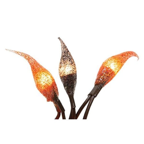 Jack-O-Lantern Silicone Dipped Light String 35 Count Electric Brown Cord-Craft Wholesalers-The Village Merchant