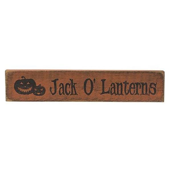 Jack O&#39; Lanterns Sign - Stenciled Wood-Craft Wholesalers-The Village Merchant