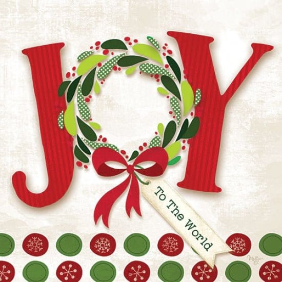 Joy To The World By Mollie B Right Art Print - 12 X 12-Penny Lane Publishing-The Village Merchant