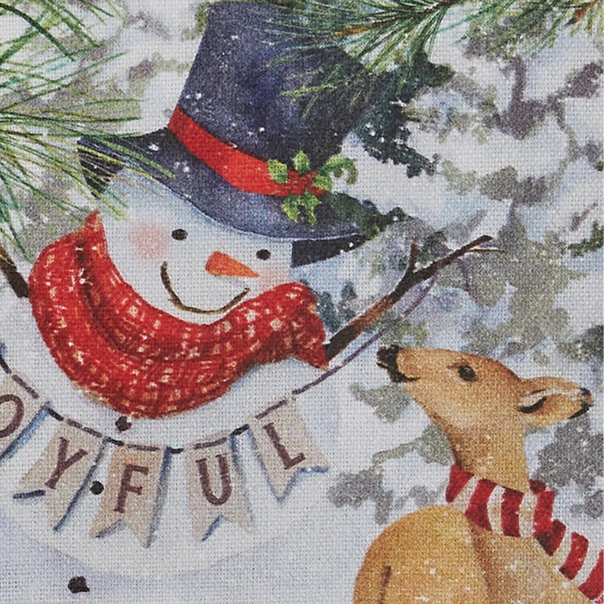 Joyful Snowman With Animal Friends Decorative Towel-Park Designs-The Village Merchant