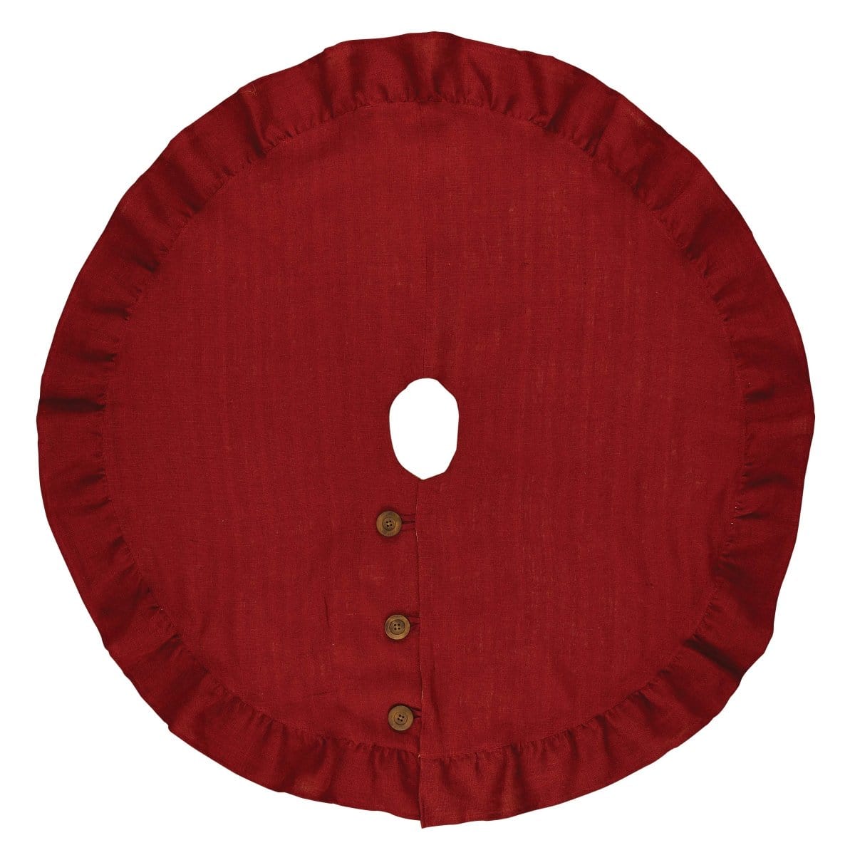 Jute Burlap In Red Tree Skirt 60&quot; Diameter Round-Park Designs-The Village Merchant