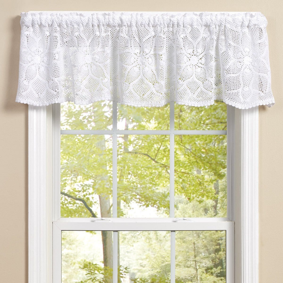 Kadia Crochet Lace Valance Unlined-Park Designs-The Village Merchant