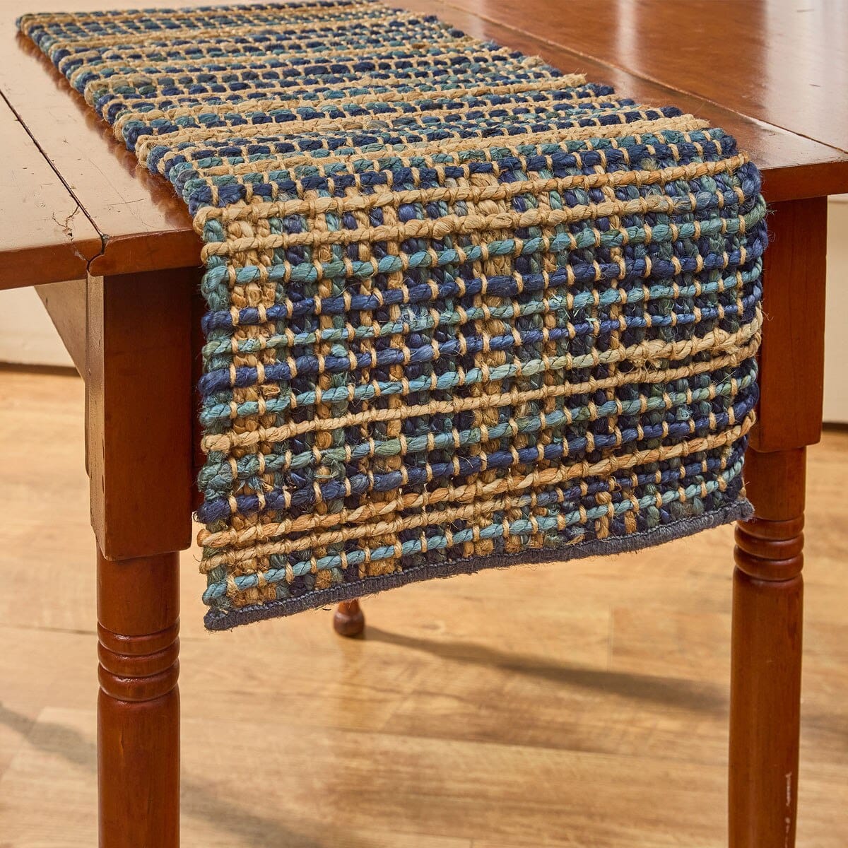 Park Designs Table Runner Kaleidoscope in Blue Woven Table Runner 36" Long