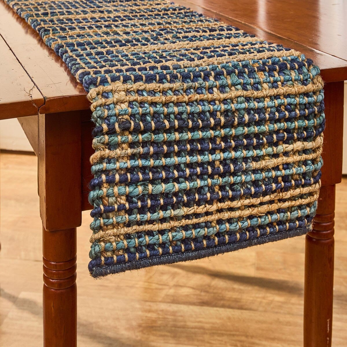 Park Designs Table Runner Kaleidoscope in Blue Woven Table Runner 54'' Long
